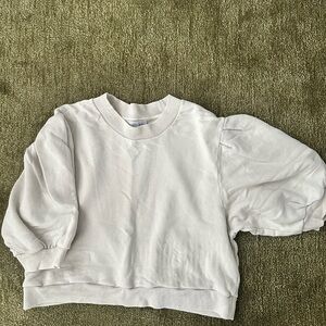 Something Navy Cream Kids Puff Sleeve Sweatshirt